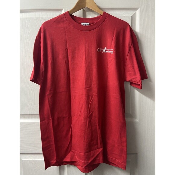 Rothco US Marines T Shirt Mens Large Red Always Faithful Military Crew Neck - Picture 2 of 7